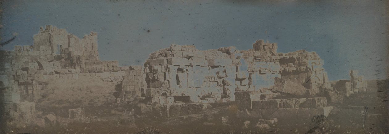 Kuusikulmainen tuomioistuin, Jupiterin temppeli, Baalbek, 1843. tekijältä Joseph Philibert Girault De Prangey