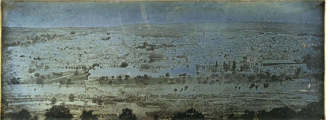 Jerusalem: panoraamanäkymä Öljymäeltä tekijältä Joseph Philibert Girault De Prangey