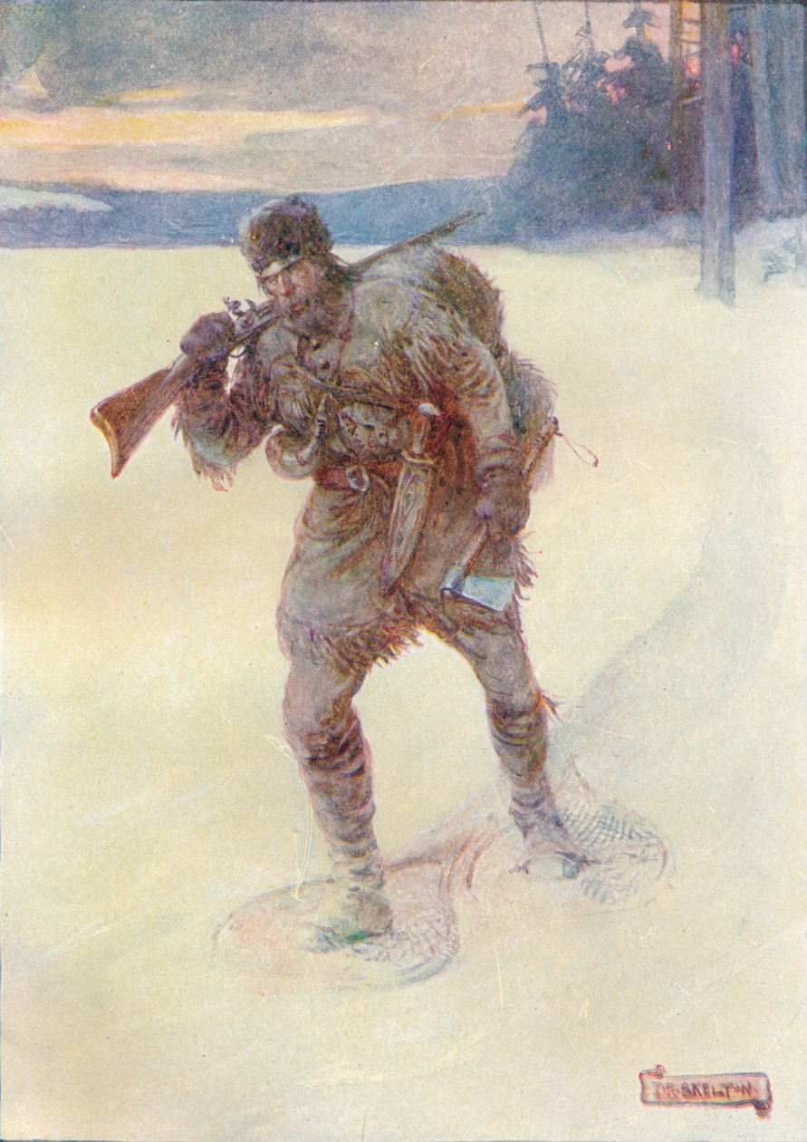 Alone Across The Trackless Snow, c1908, c1920 tekijältä Joseph Ratcliffe Skelton