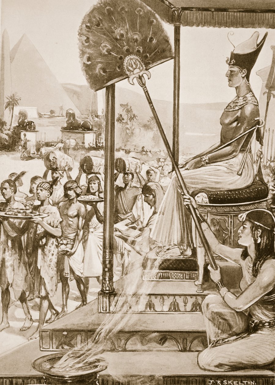 Bringing Tribute to Ramses II (19th Dynasty), kuvitus teoksesta "Hutchinson