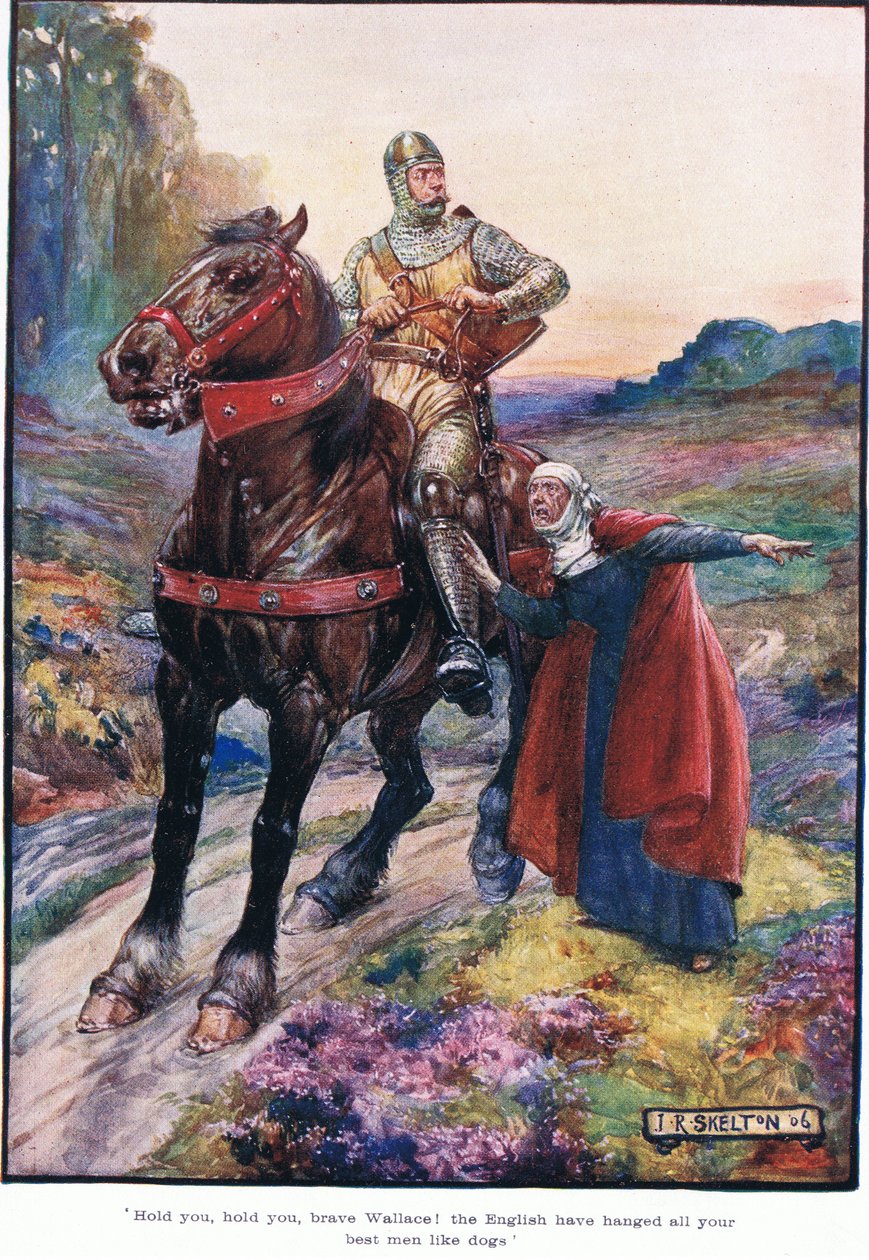 Pidä kiinni, pidä kiinni, urhea Wallace! Englantilaiset ovat hirttäneet kaikki parhaat miehesi kuin koirat, 1910... tekijältä Joseph Ratcliffe Skelton