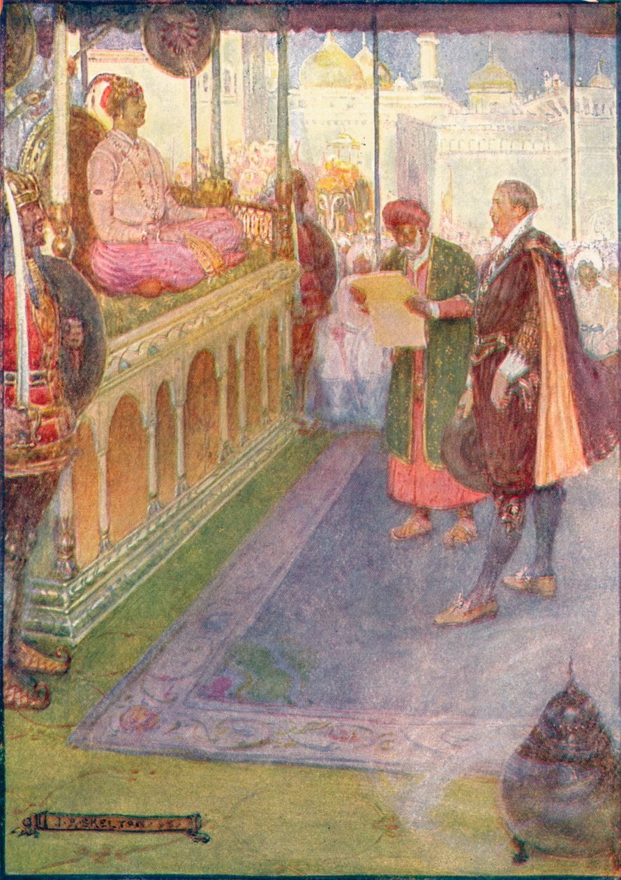Sir Thomas seisoi Mogulin edessä, 1908, 1920. tekijältä Joseph Ratcliffe Skelton