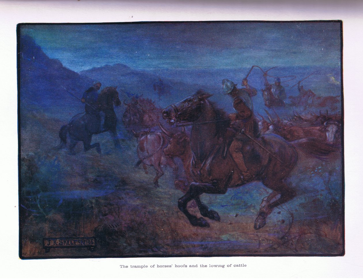 Hevosten kavioiden tallotus ja karjan alaslasku, 1910 tekijältä Joseph Ratcliffe Skelton