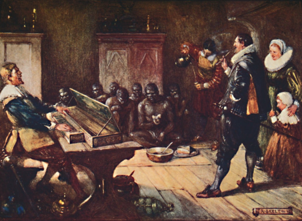 Van Riebeck viihdyttää hottentoteja, 1909 tekijältä Joseph Ratcliffe Skelton