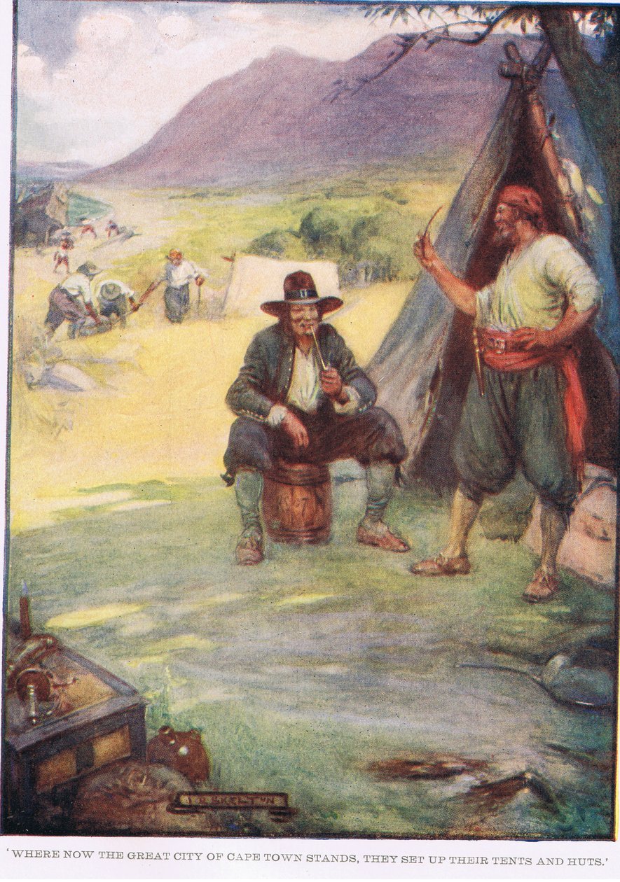 Siellä, missä Kapkaupungin suuri kaupunki seisoo, he pystyttivät telttansa ja majansa tekijältä Joseph Ratcliffe Skelton