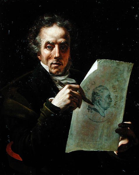 Omakuva Louis XVIII:n (1755-1824) piirustuksella tekijältä Joseph Roques