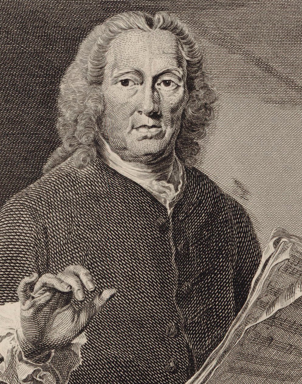 Laulaja ja säveltäjä Richard Leveridgen muotokuva 1670-1758, 1793. tekijältä Joseph Saunders