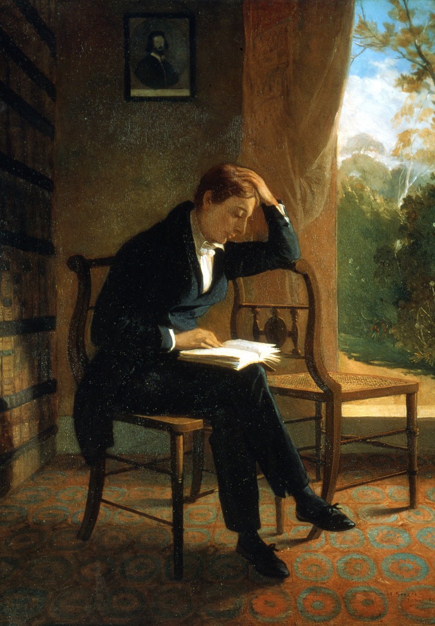John Keats. Englantilainen runoilija (1795-1821). Joseph Severn National Portrait Gallery Lontoon maalaus tekijältä Joseph Severn