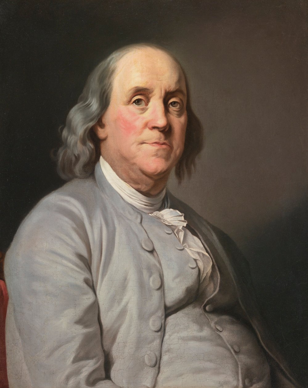 Benjamin Franklinin muotokuva, kirjoittanut Duplessis, Joseph-Siffred (1725-1802). Öljy kankaalle, c. 1780. Mitat : 73x59 cm. Yksityinen kokoelma tekijältä Joseph Siffred Duplessis