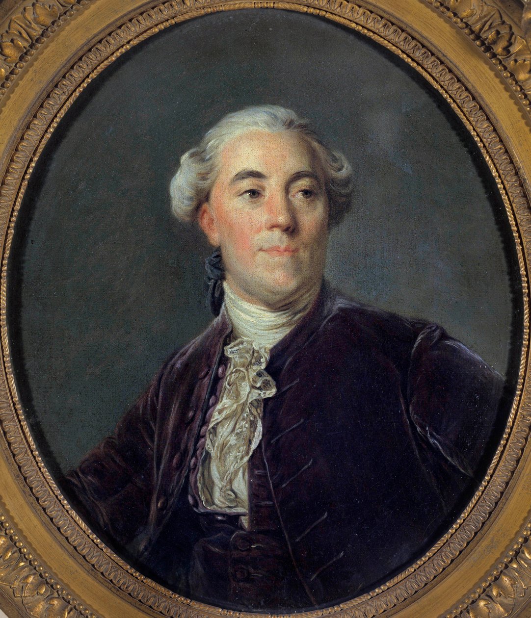 Jacques Neckerin (1732-1804) muotokuva Joseph Siffred Duplessisin (1725-1802) ministerimaalaus (Joseph-Siffred, Joseph Siffrede, Joseph-Siffrede, Joseph Siffrein, Joseph-Siffrein) 1781 Dim 0,32x0, 27 m tekijältä Joseph Siffred Duplessis