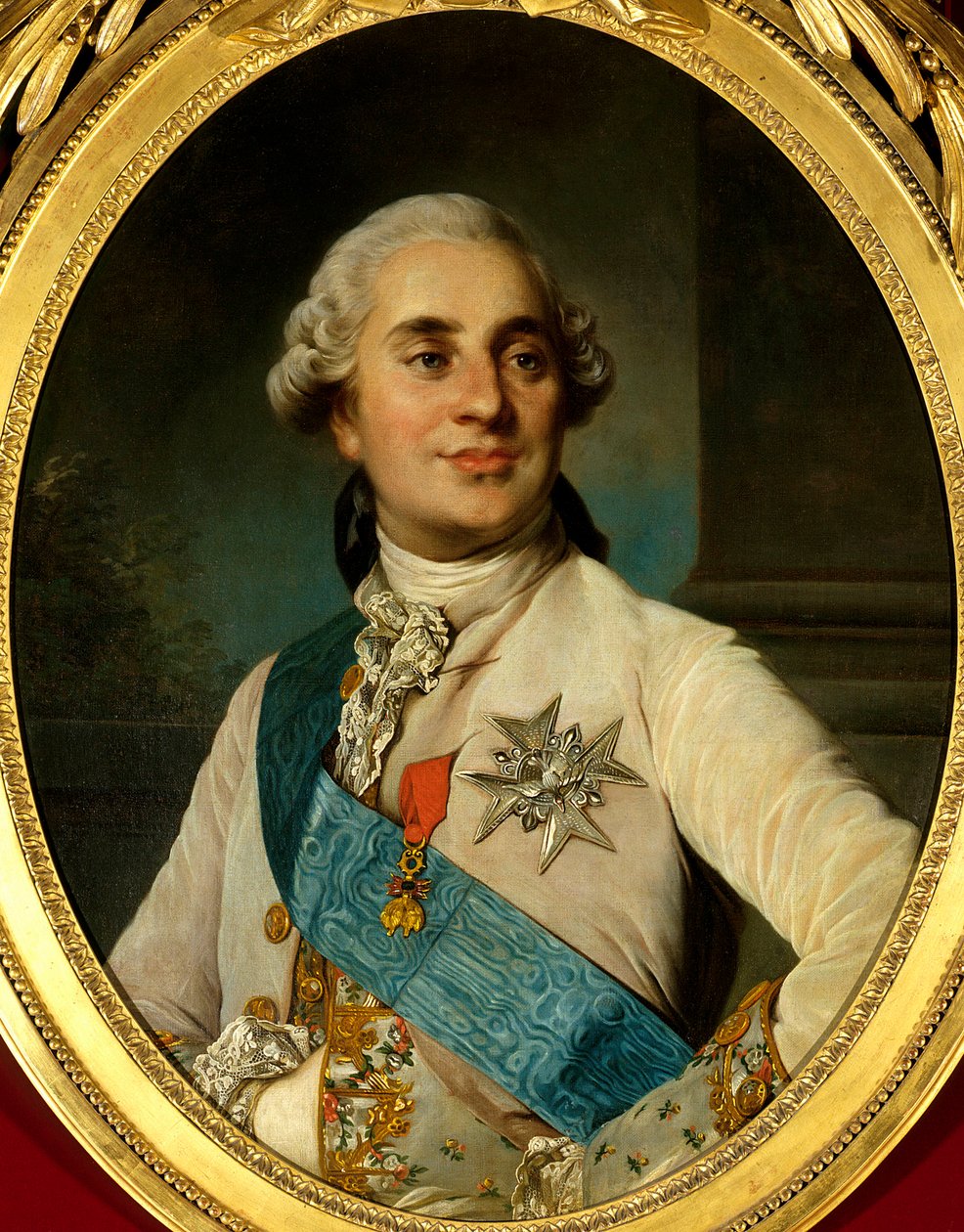 Ludvig XVI:n (1754 - 1793), Ranskan kuninkaan muotokuva. Joseph Siffred Duplessisin (1725-1802) maalaus (Joseph-Siffred, Joseph Siffrede, Joseph-Siffrede, Joseph Siffrein, Joseph-Siffrein) tekijältä Joseph Siffred Duplessis