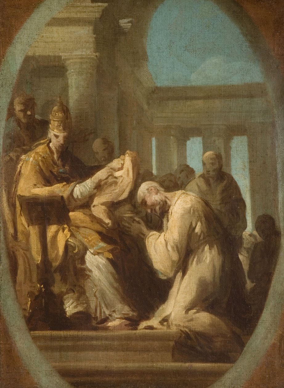 Tuntematon paavin seremonia, 1744-48. tekijältä Joseph Siffred Duplessis