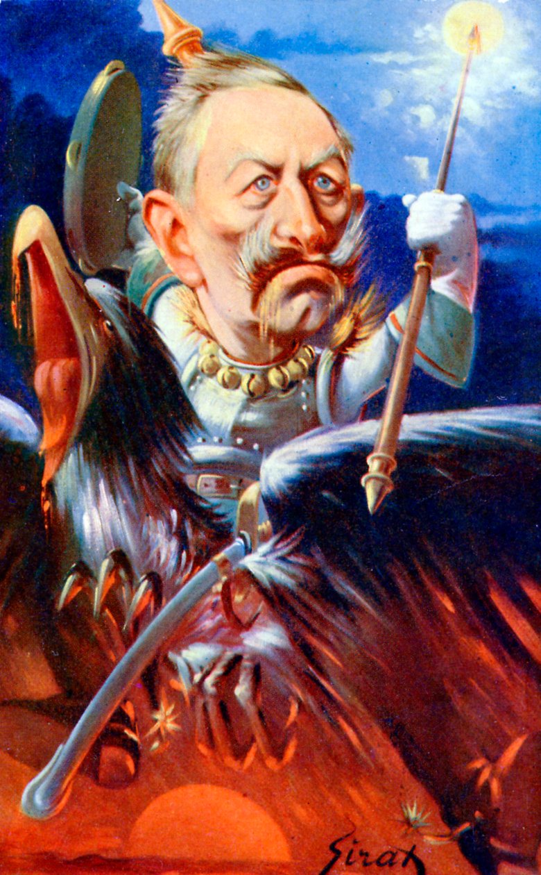 Keisari Wilhelm II - Siratin karikatyyri tekijältä Joseph Sirat