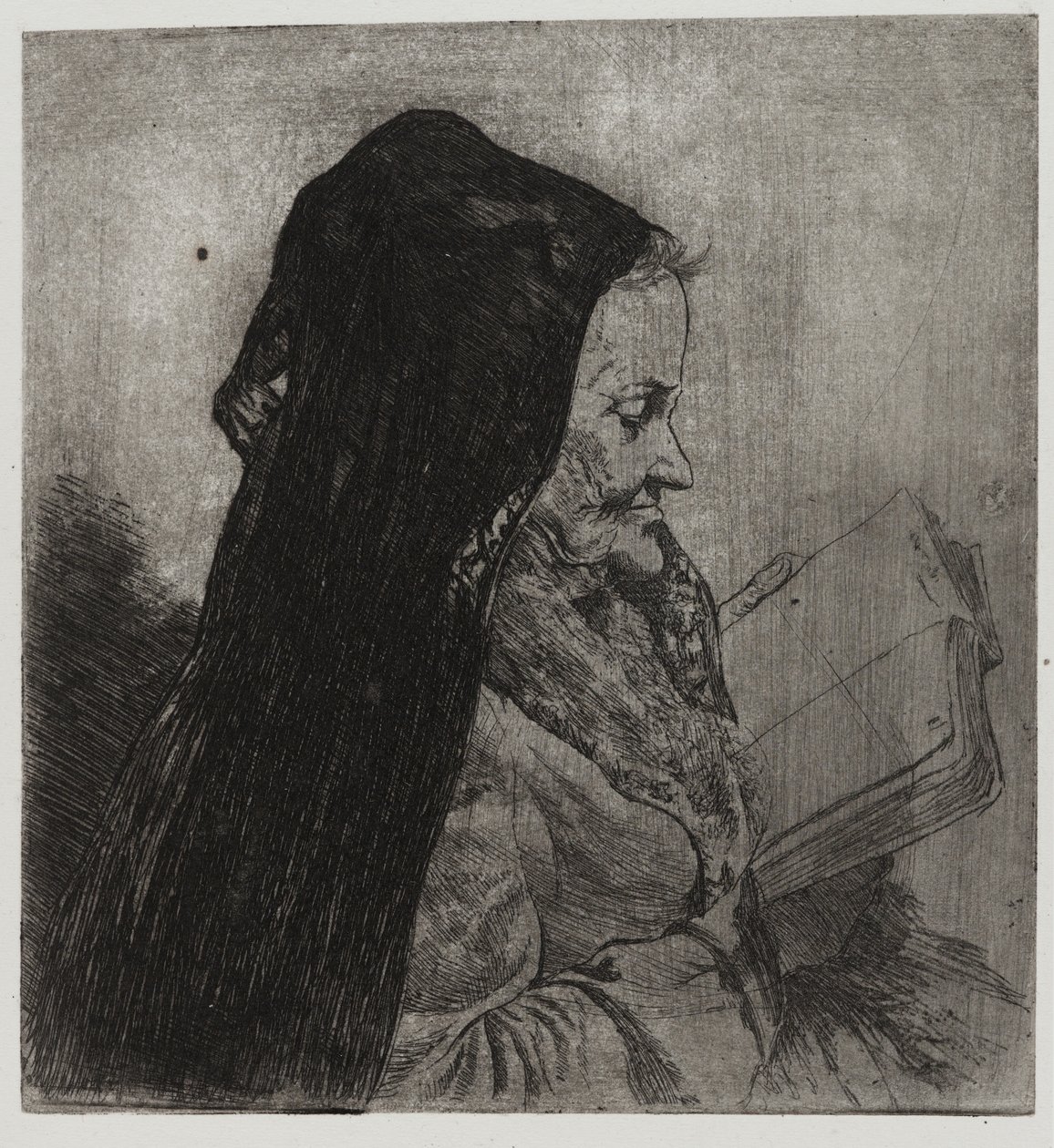 Old Woman Reading, painaneet Sigmund Abeles ja Edmond Casarella tekijältä Joseph Stella
