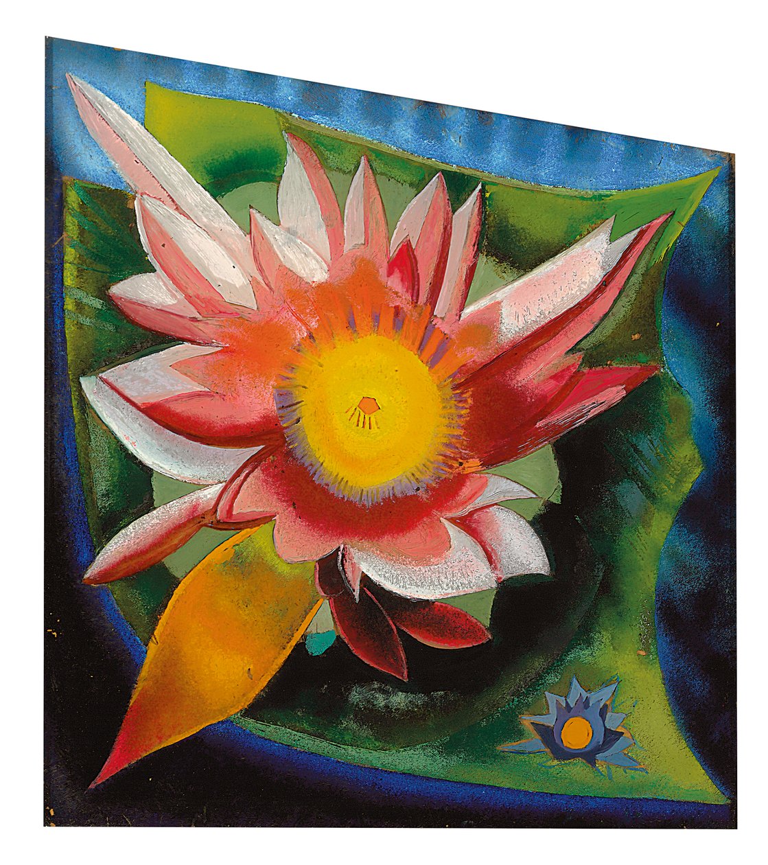Water Lily, n. 1924 (öljy lasille) tekijältä Joseph Stella