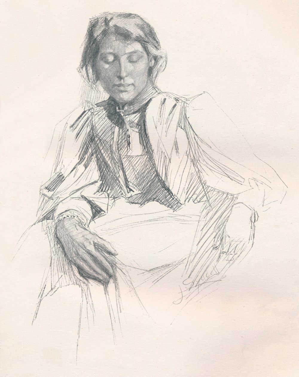 "Study in Lead Pencil", s. 1897 tekijältä Joseph Syddall