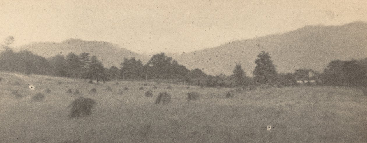 Maisema puiden ja vuorten kanssa, c. 1900. tekijältä Joseph Turner Keiley