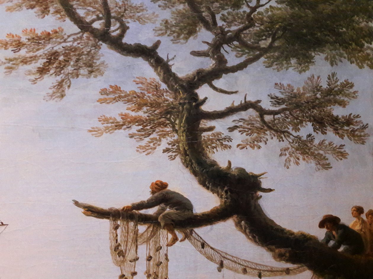 Näkymä satamaan aamulla (Aamu)


 (yksityiskohta). tekijältä Joseph Vernet