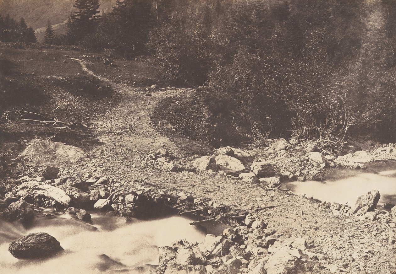 Liuskekivisilta otettuna paluumatkalla pariisilaisilta vesiputoukselta, Luchon, 1853. tekijältä Joseph Vigier