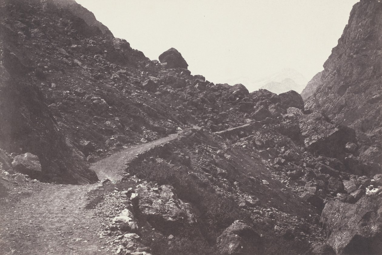 Pyhä Vapahtaja. Kaaoksen polku, joka johtaa Gavarnie Saint-Sauveuriin. Polku kaaokseen..., 1853. tekijältä Joseph Vigier