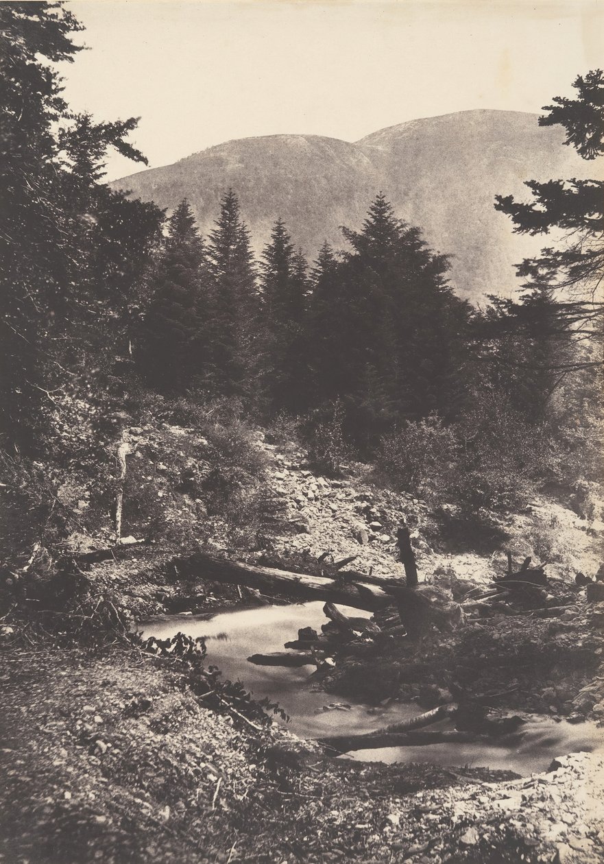 Torrent Demoiselles-vesiputouksesta, Bagnères de Luchon., 1853. tekijältä Joseph Vigier