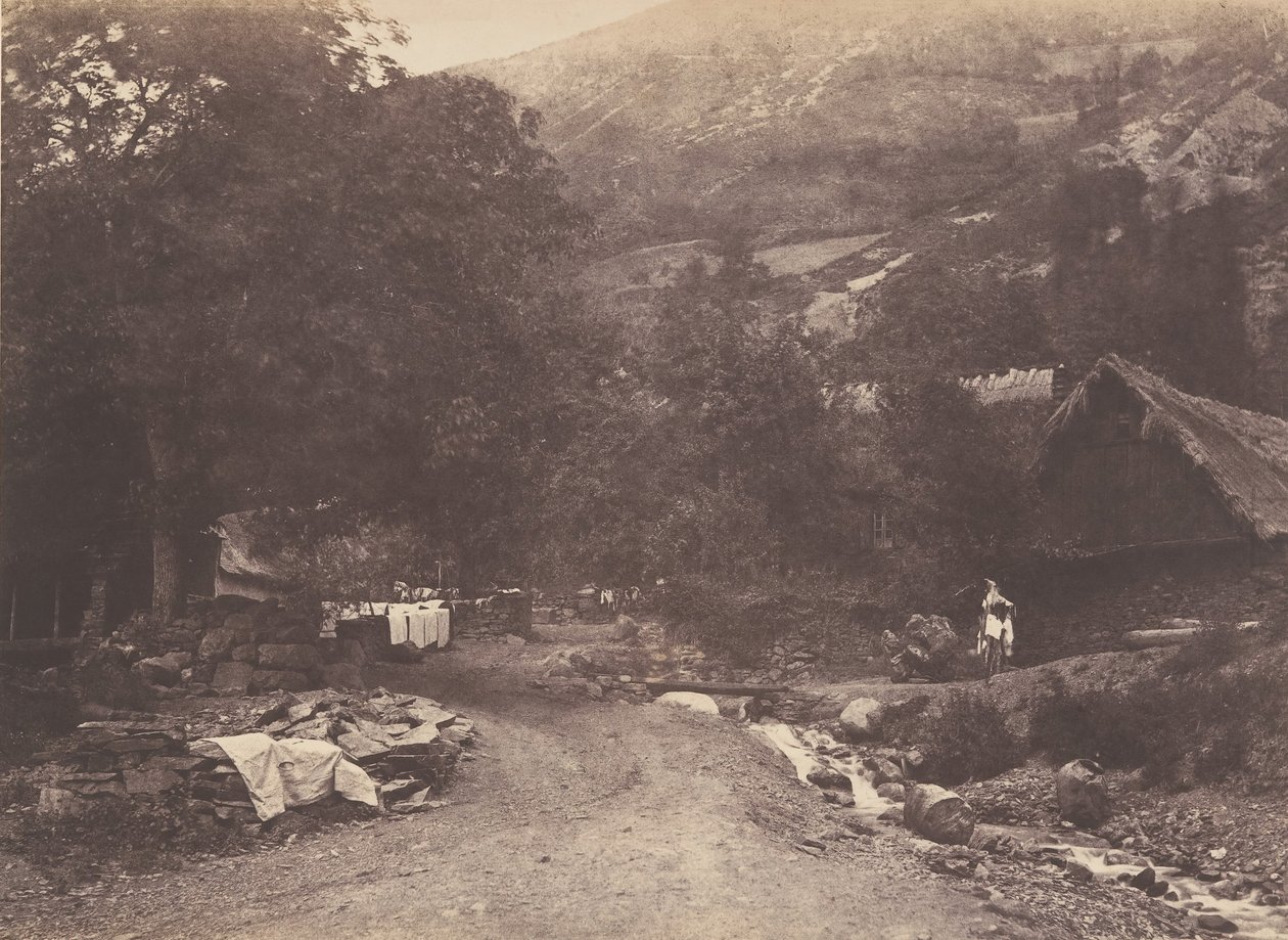 Montaubantin kylä otettu Luchonista, 1853. tekijältä Joseph Vigier