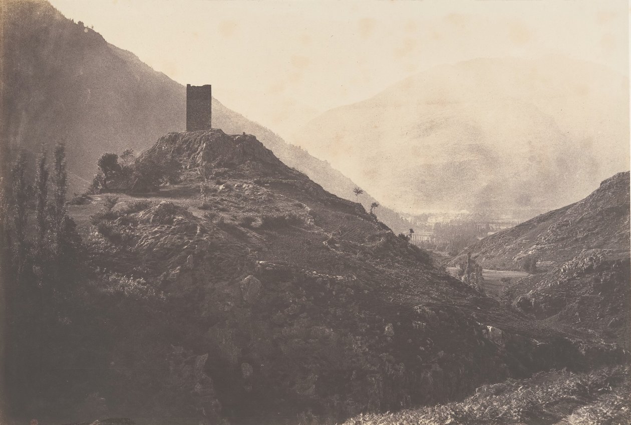 Näkymä Luchonin laaksoon Castelvieilhin tornista, 1853. tekijältä Joseph Vigier
