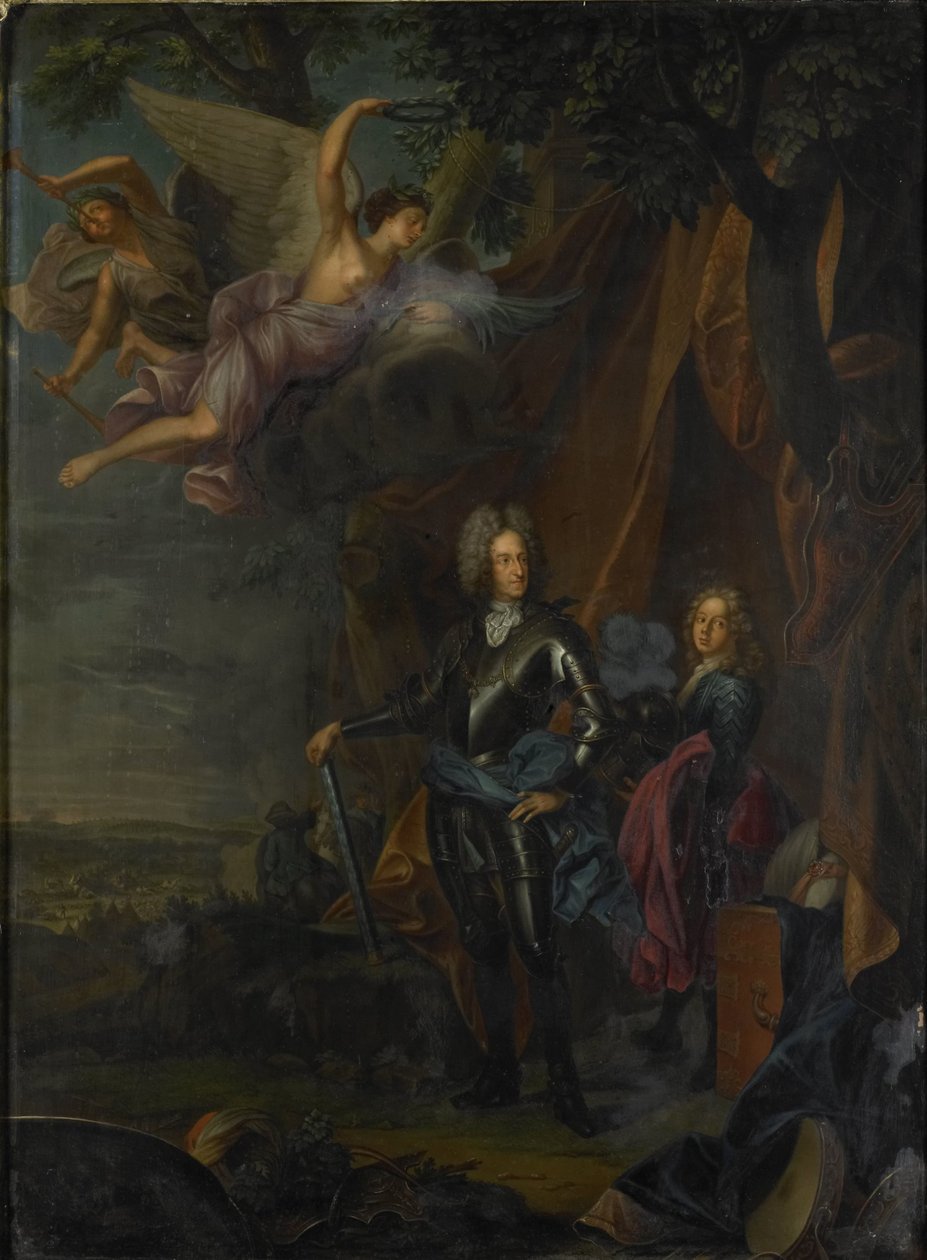 Baijerin vaaliruhtinas Maximilian II:n muotokuva Mohácsin taistelussa turkkilaisia vastaan tekijältä Joseph Vivien (copy after)