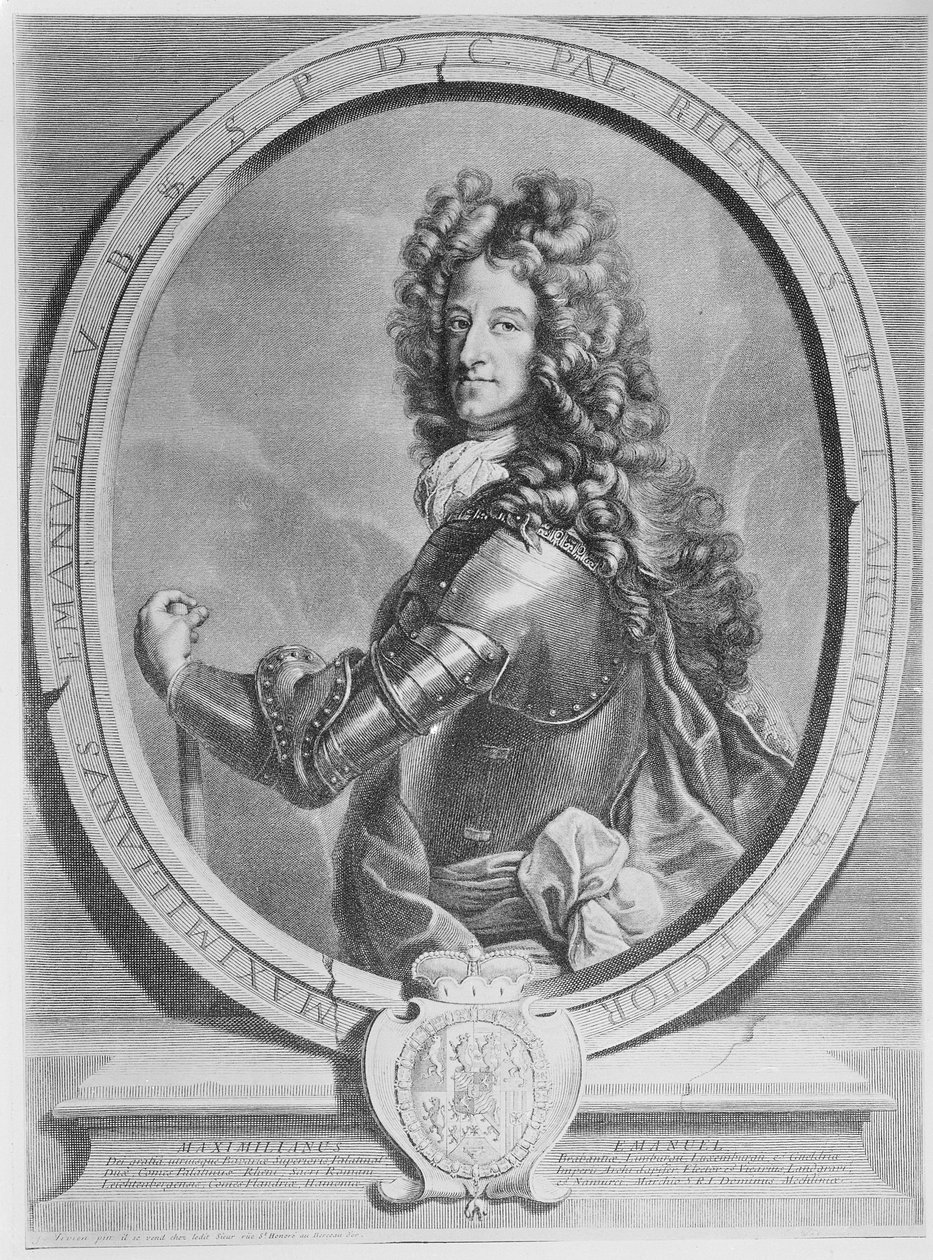 Maximilian II Emanuel, Baijerin vaaliruhtinas, kaiverrus Cornelis Vermeulen (kaiverrus) tekijältä Joseph Vivien