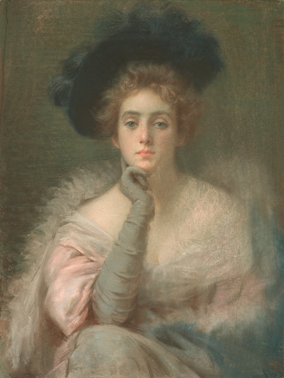 Lady in Pink, 1898 tekijältä Joseph W. Gies