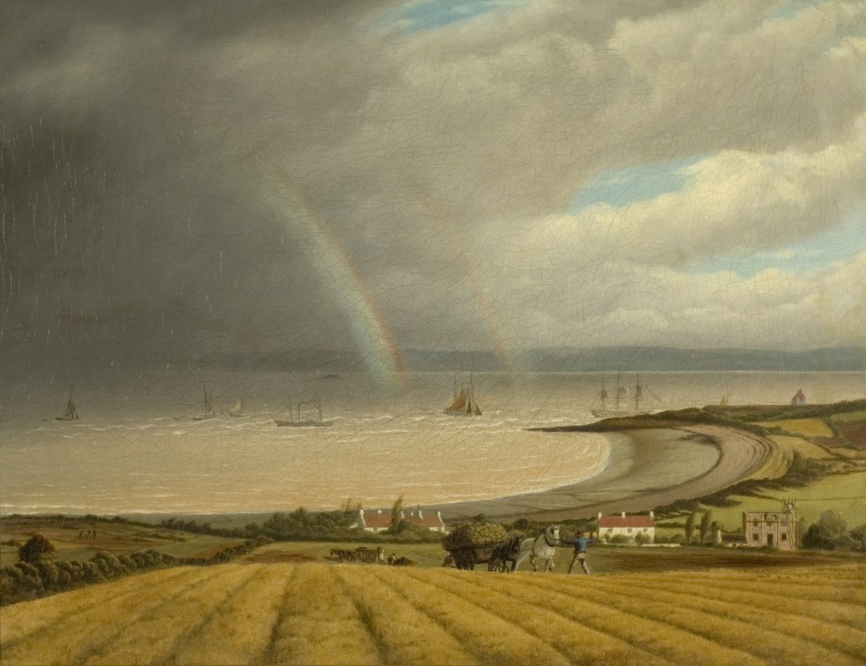 Näkymä Portisheadista Walesin suuntaan, n. 1832 tekijältä Joseph Walter