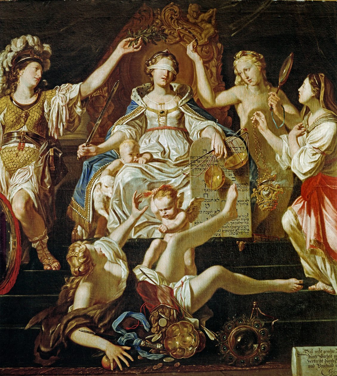 Allegory of Justice (maalaus kankaalle) tekijältä Joseph Werner
