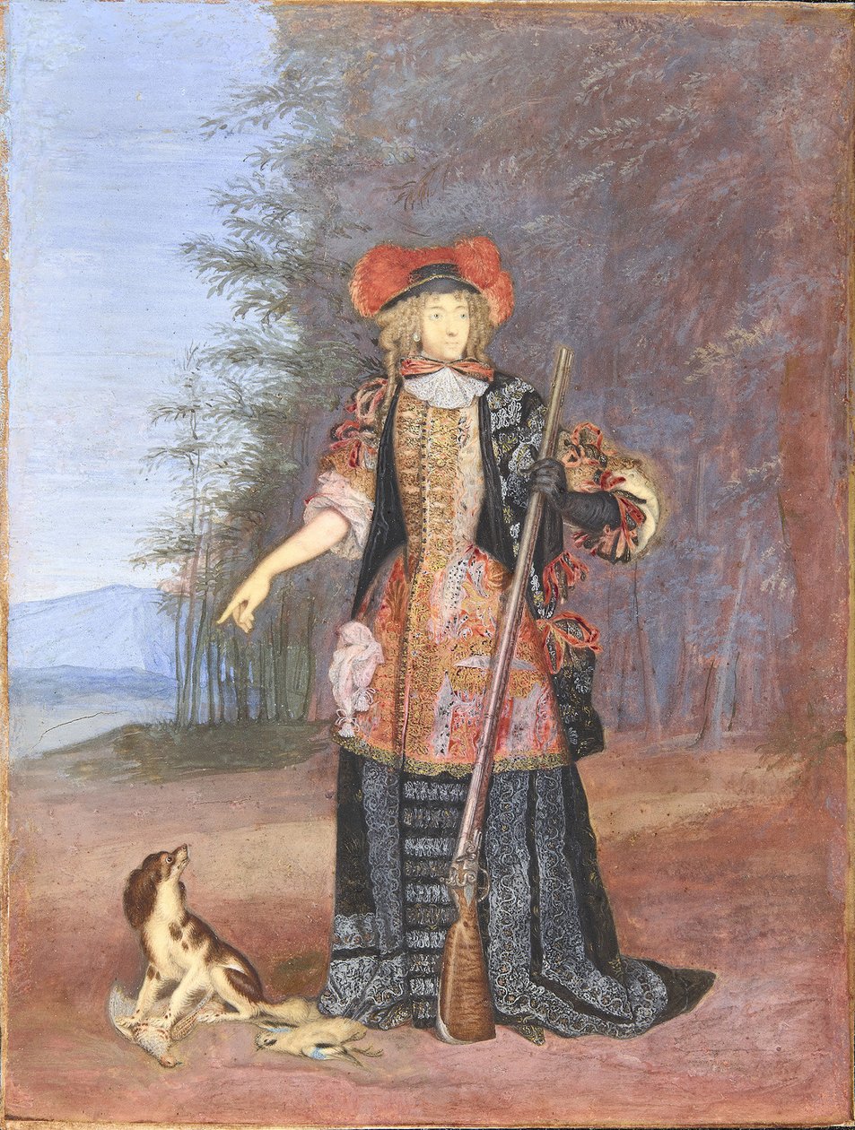 Elizabeth Charlotten muotokuva, prinsessa Palatine 1652-1722, Orléansin herttuatar, noin 1671. tekijältä Joseph Werner