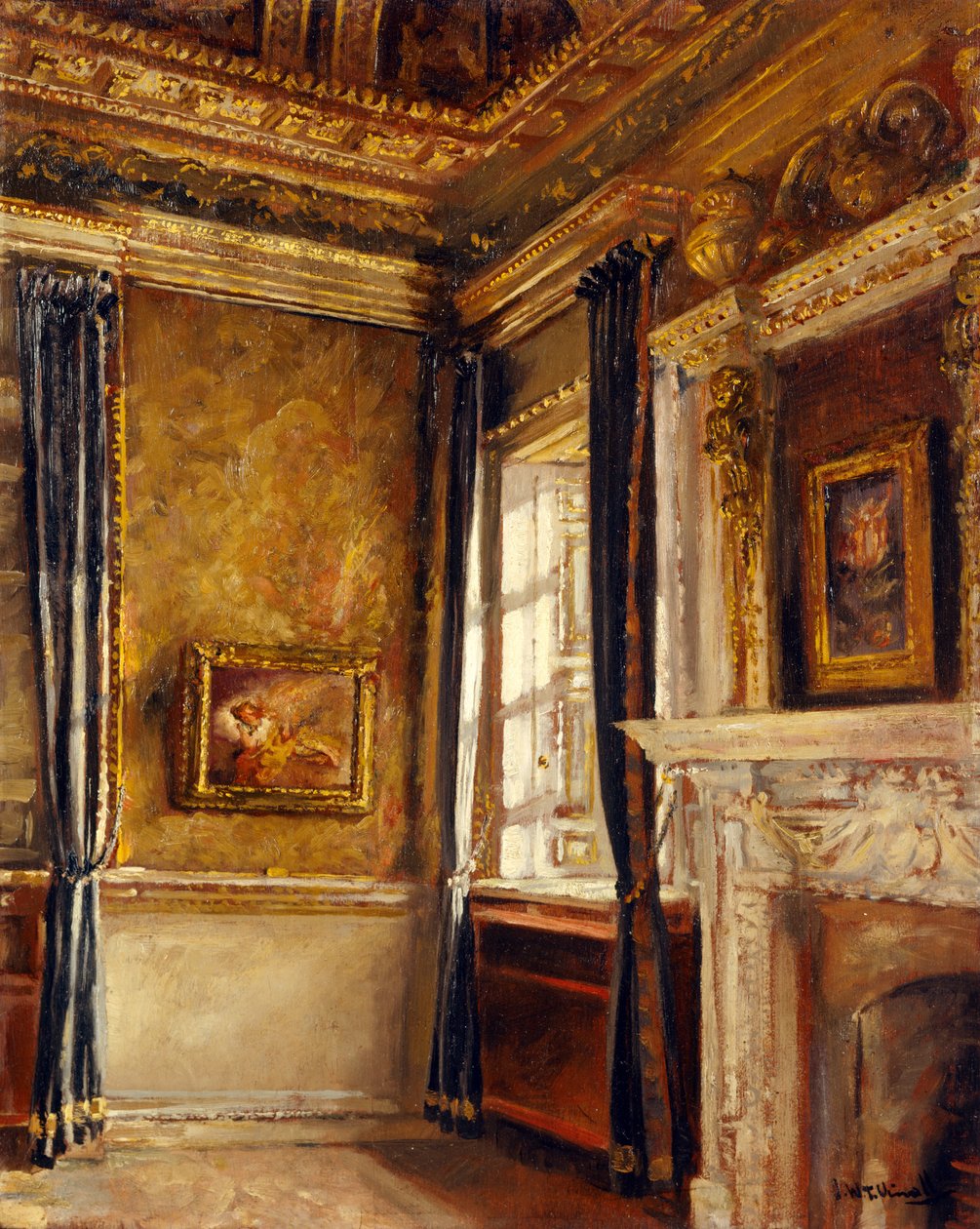 Blue Velvet Room - Unelmien kulma, Chiswick House (öljy kankaalle) (öljy kankaalle) tekijältä Joseph Williams Topham Vinall