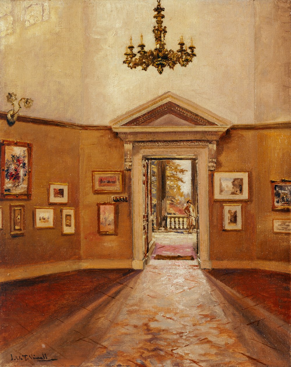 Octagon itään päin, Chiswick House (öljy kankaalle) tekijältä Joseph Williams Topham Vinall