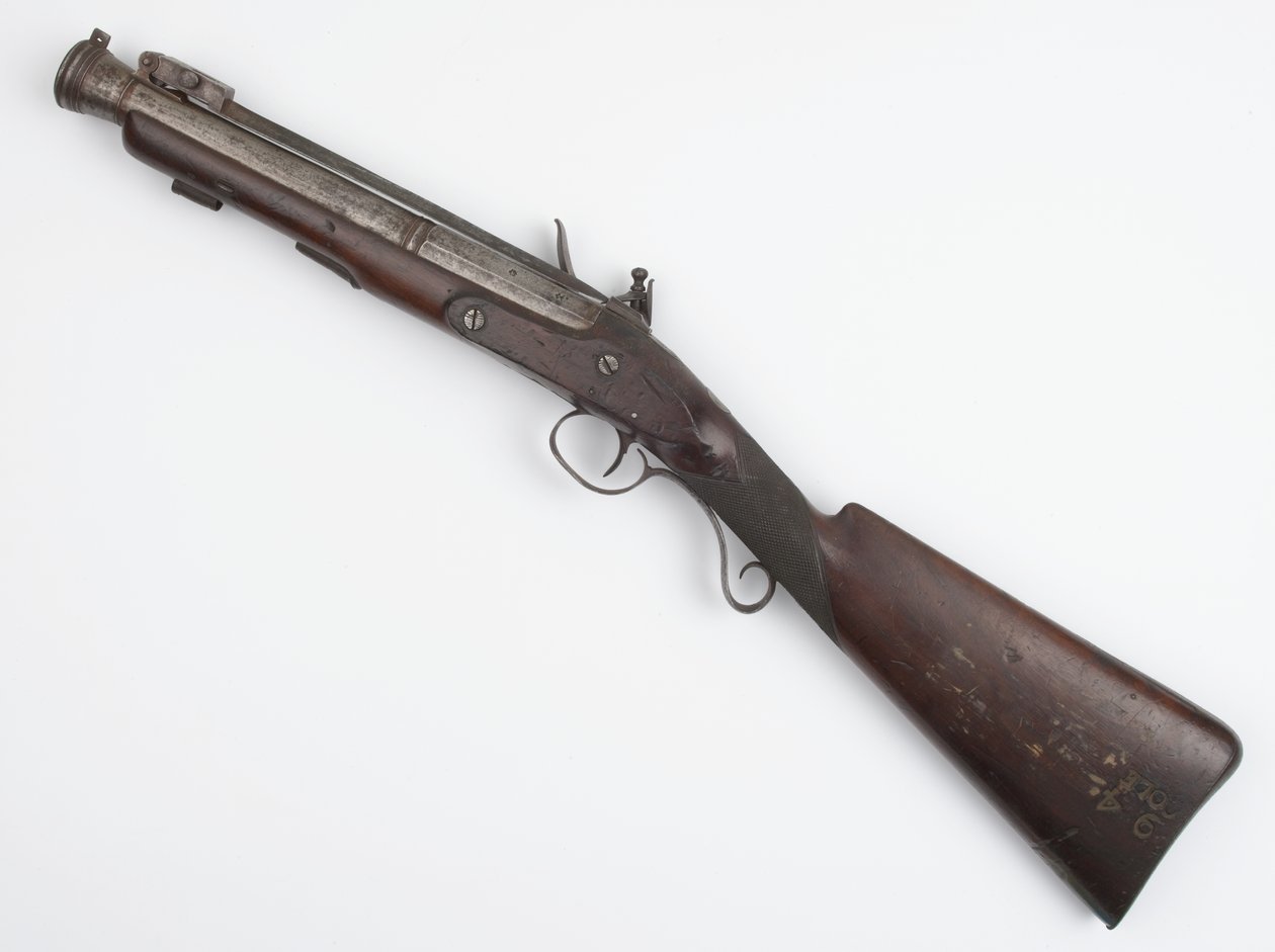 Irlannin vapaaehtoisille myönnetty Blunderbuss jousibajonetilla, n. 1815 (blunderbuss, flintlock) tekijältä Joseph Wood