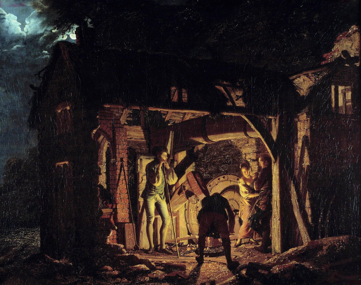 Takomo 1700-luvulla Derbyn Joseph Wrightin maalaus (1734-1797) 1773 Pietari, Eremitaaši tekijältä Joseph Wright of Derby