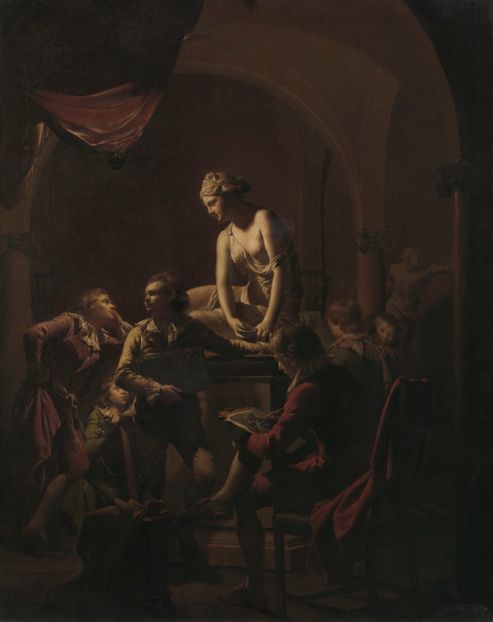 Lamplightin akatemia tekijältä Joseph Wright of Derby