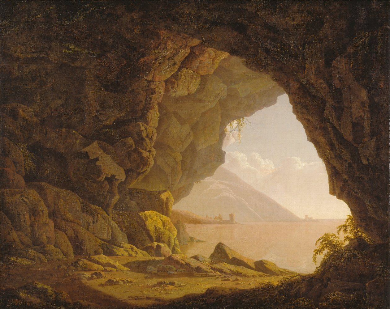 Luola, lähellä Napolia tekijältä Joseph Wright of Derby