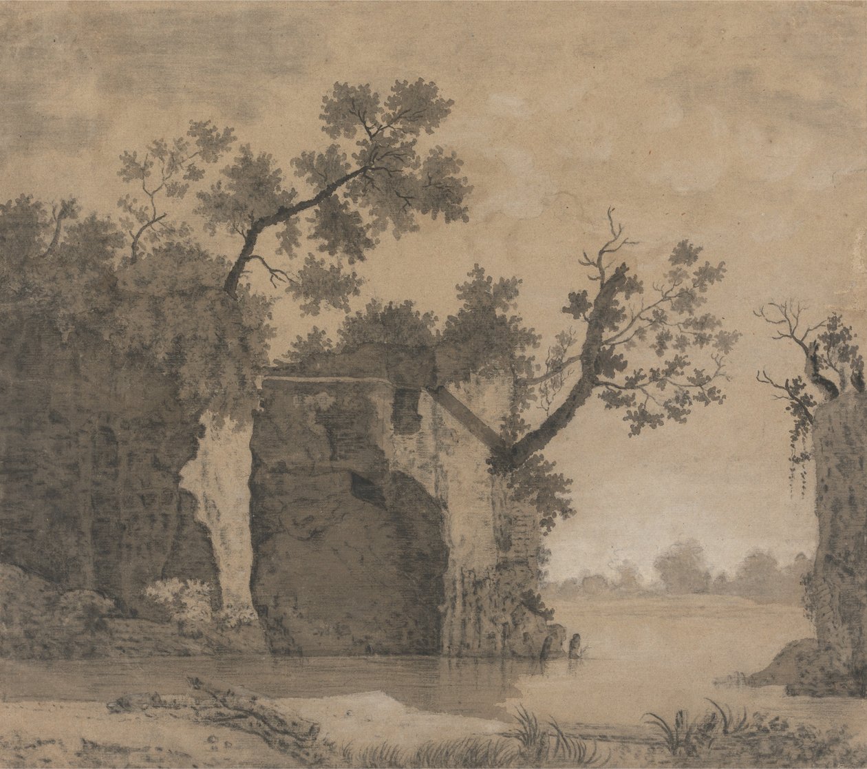 Maisema ja rauniot tekijältä Joseph Wright of Derby