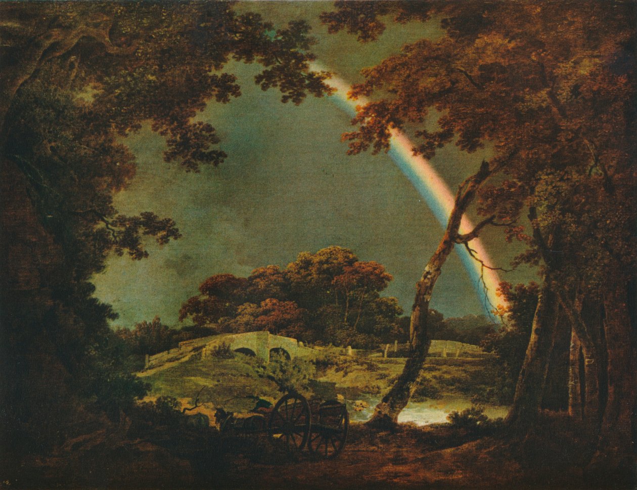 Maisema sateenkaariefektillä, 1794, 1930. tekijältä Joseph Wright of Derby