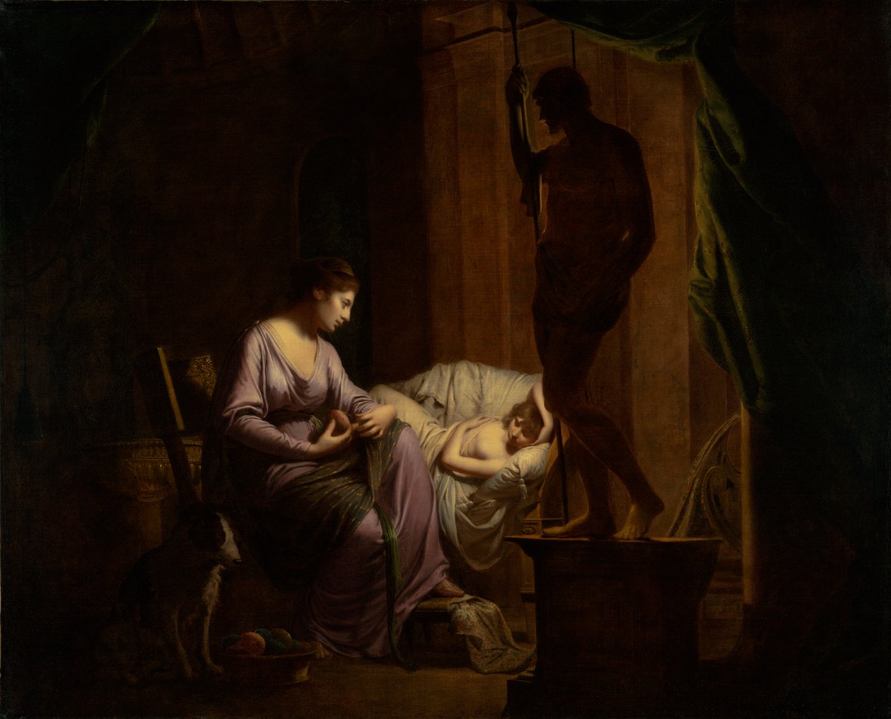 Penelope Unraveling Her Web, 1783-4 tekijältä Joseph Wright of Derby