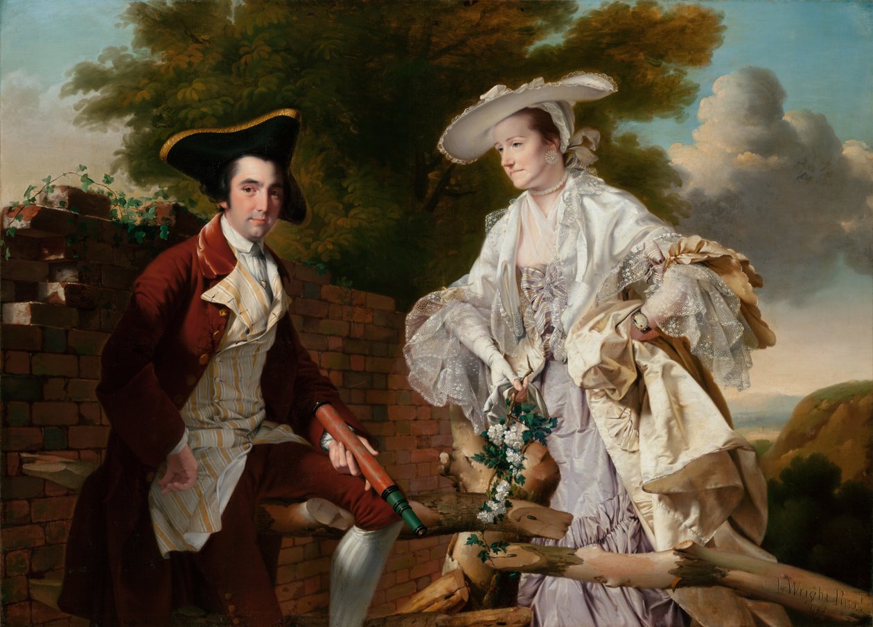 Muotokuva Peter Perez Burdettista ja hänen ensimmäisestä vaimostaan Hannahista, 1765 tekijältä Joseph Wright of Derby