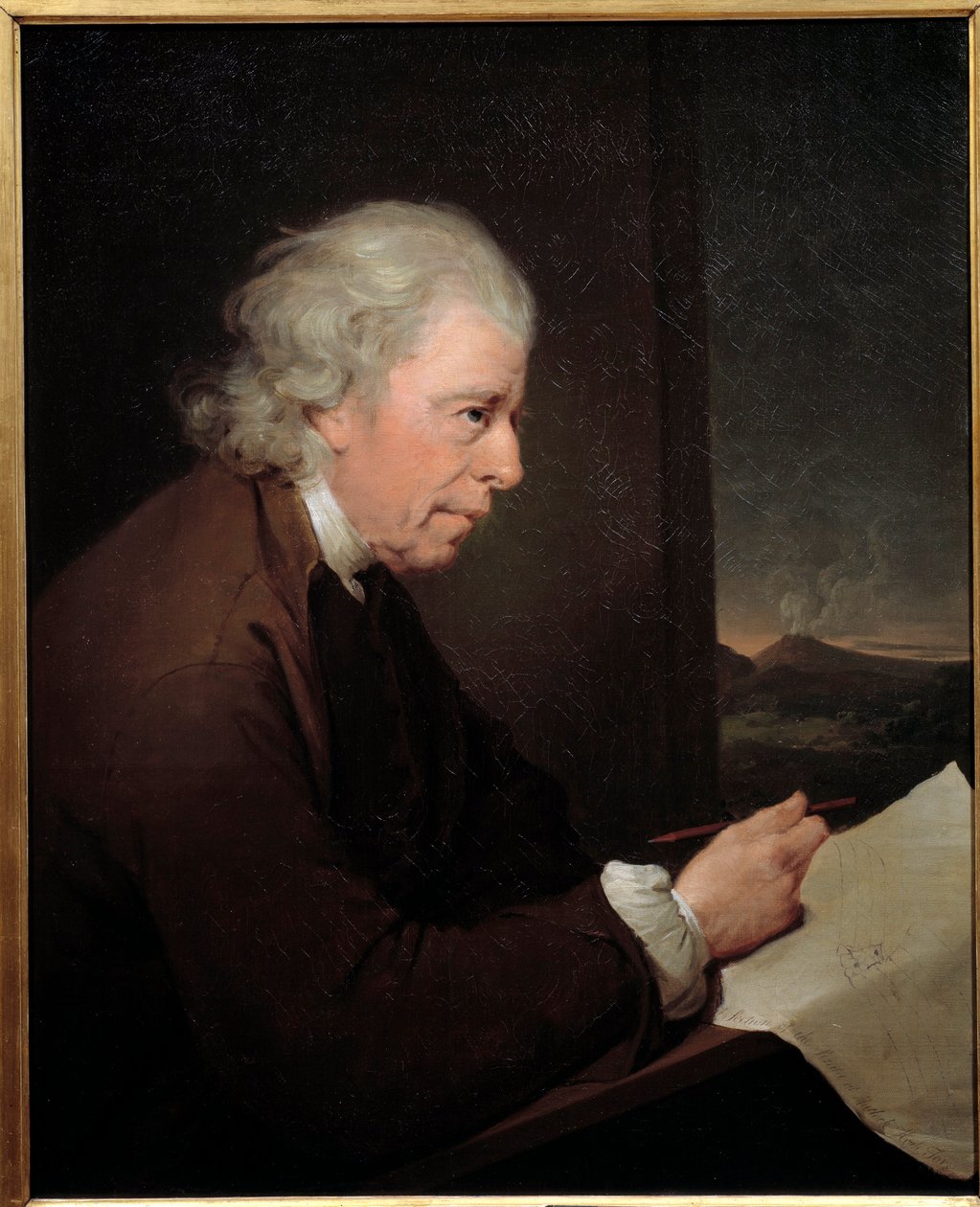 Kelloseppä, geologi ja fyysikon John Whitehurstin (1713-1788) muotokuva Joseph Wrightin maalaus Derbystä (1734-1797) tekijältä Joseph Wright of Derby