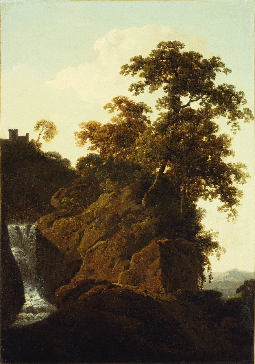 Kalliomaisema ja vesiputous tekijältä Joseph Wright of Derby