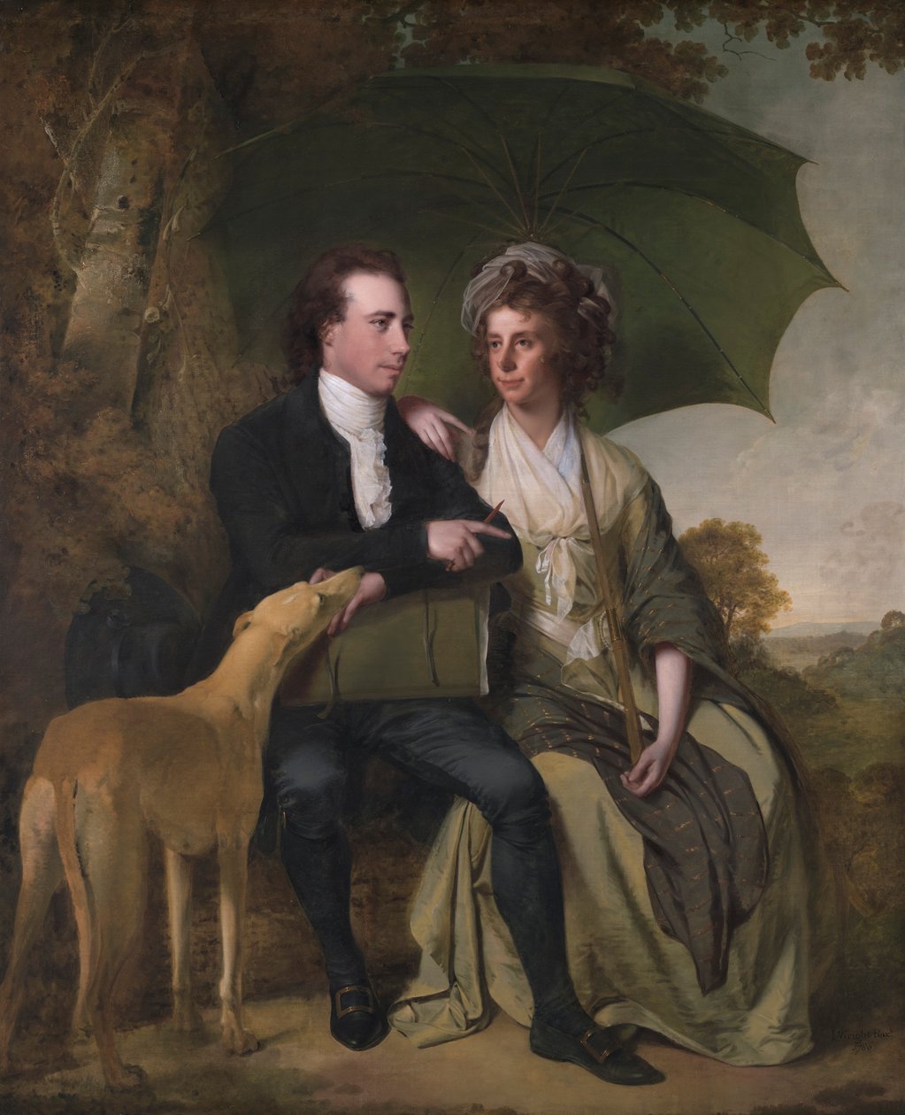 Pastori ja rouva Thomas Gisborne, Yoxall Lodge, Staffordshire tekijältä Joseph Wright of Derby