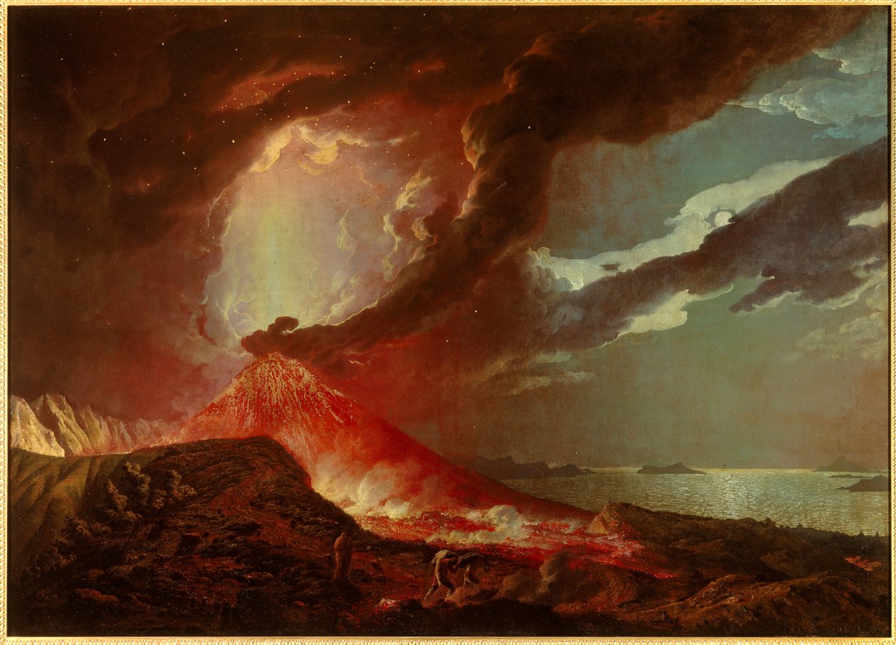Vesuven purkaus saarten kanssa Napolinlahdella vuonna 1776 Joseph Wrightin maalaus Derbystä (1734-1797) 1776 Yksityinen kokoelma tekijältä Joseph Wright of Derby