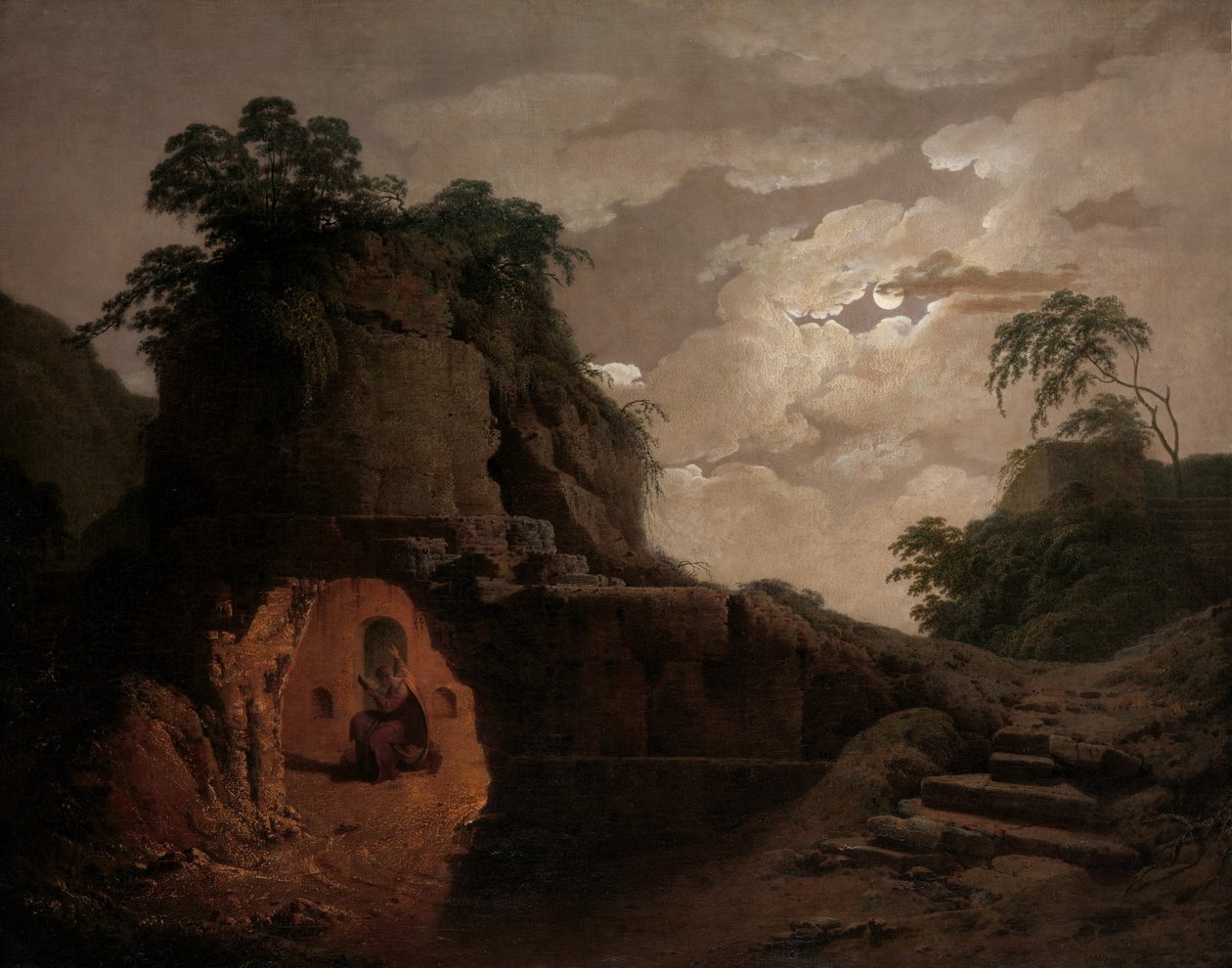 Moonlightin Vergilius-hauta, Silius Italicus Declaiming, 1779. tekijältä Joseph Wright of Derby