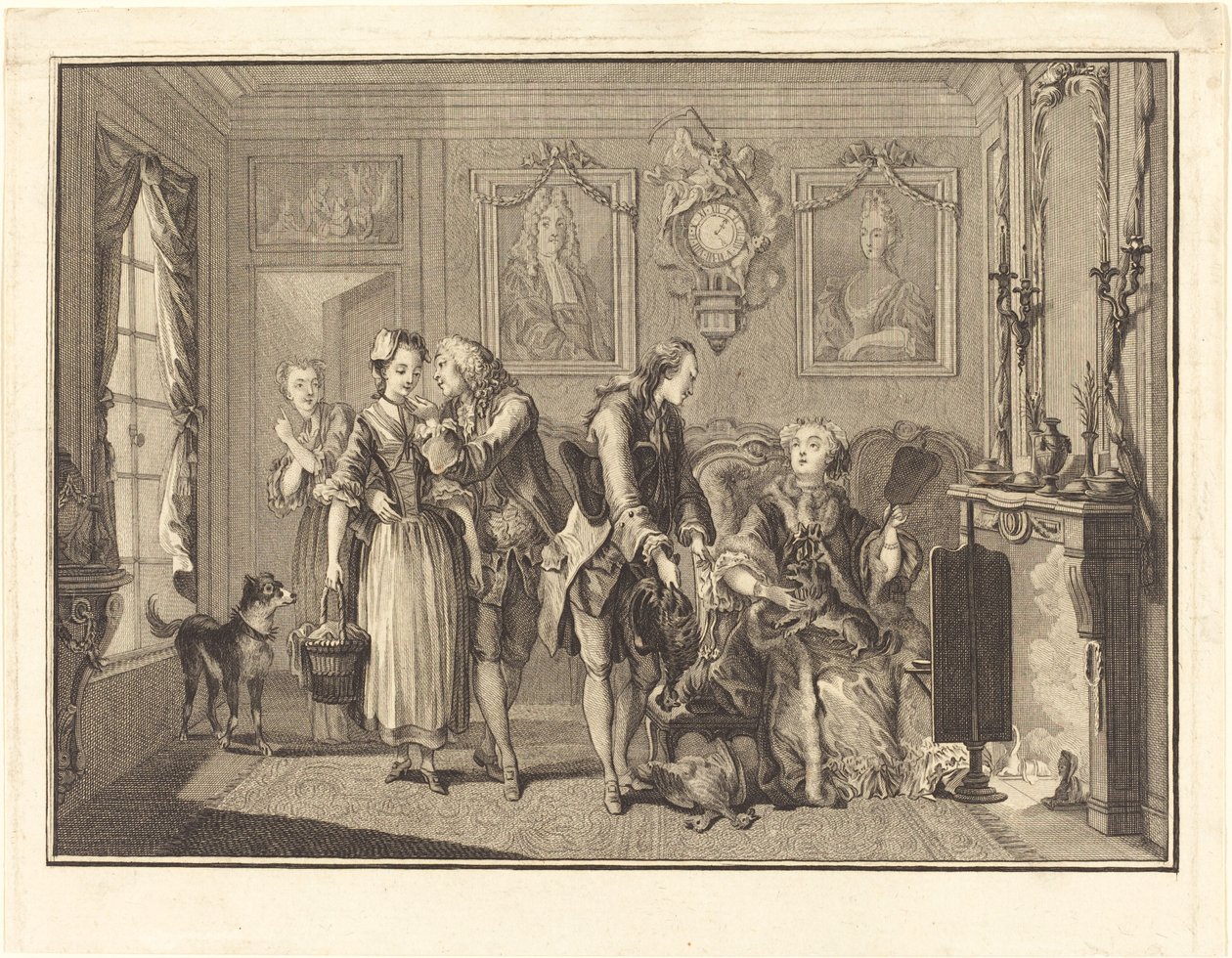Kaunis maanviljelijä tekijältä Joseph de Longueil after Charles Eisen