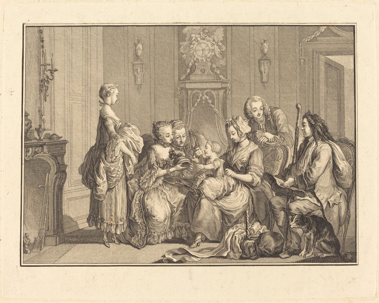 Kaunis sairaanhoitaja tekijältä Joseph de Longueil after Charles Eisen